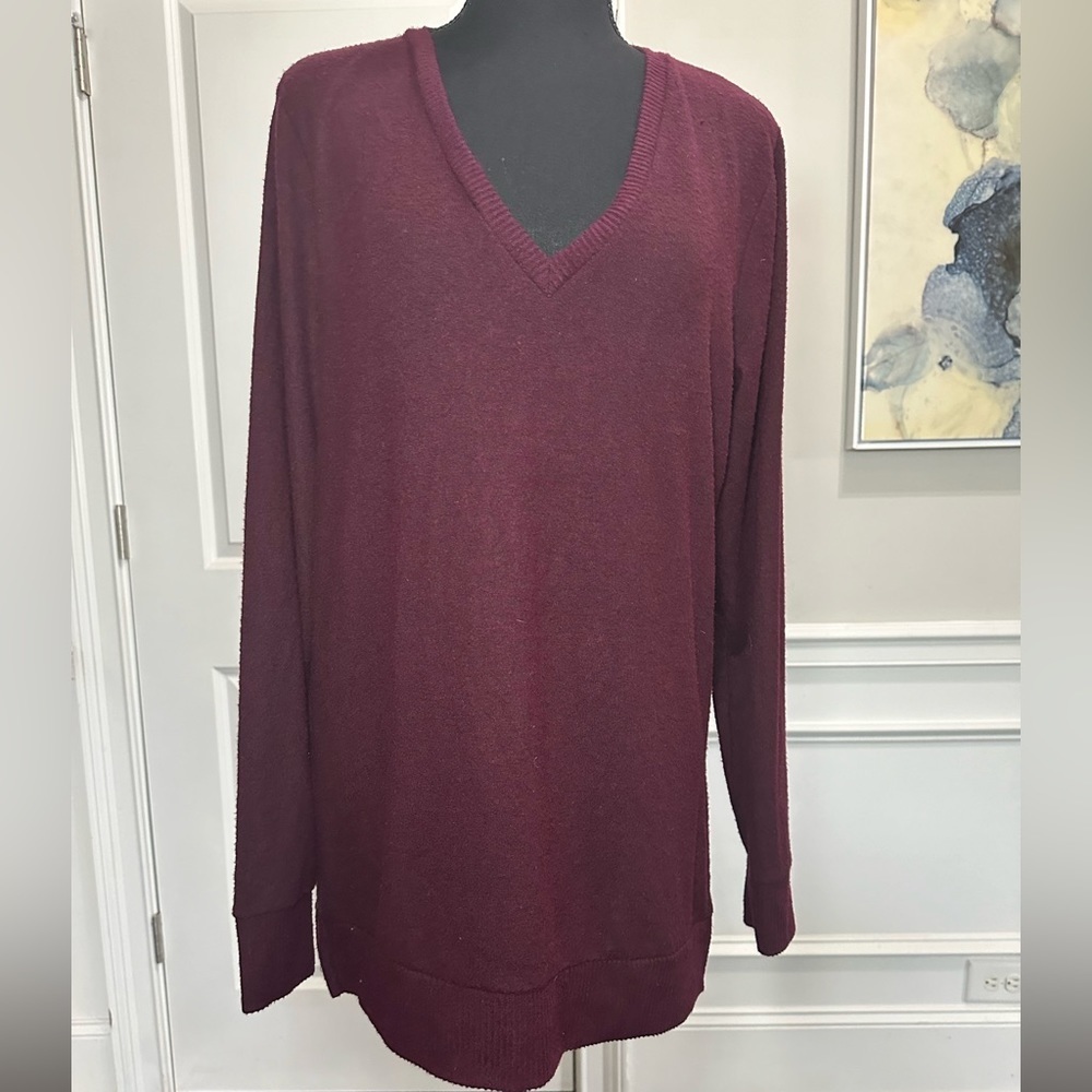 Lucky Brand Women’s Cloud Jersey V-Neck Tunic Sweater - Size M